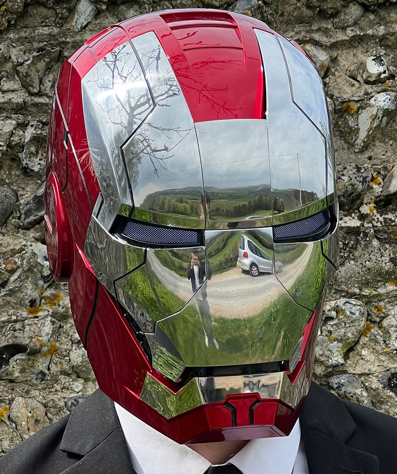 Iron Man Mark V 5 1/1 Helmet Life Size casque AutoKing portable électronique  avec effets